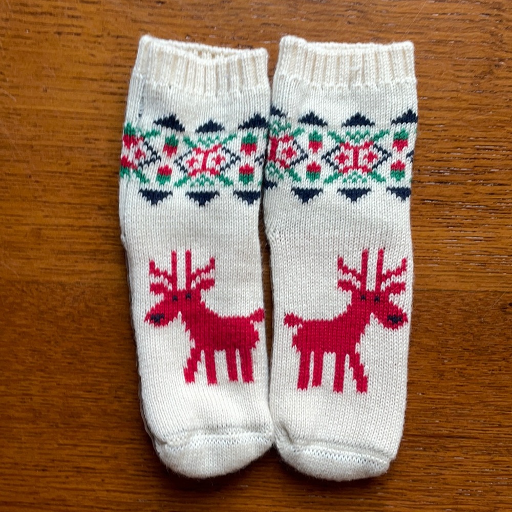 Hanna Andersson Christmas Reindeer booties